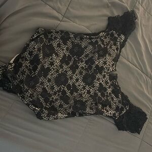 Lace floral bodysuit